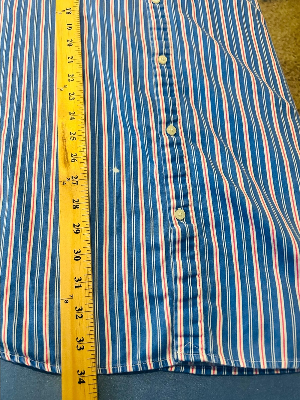 Lauren Ralph Lauren Button Up Sleep Shirt Blue Pink Stripes Women’s Size XL - Picture 6 of 11